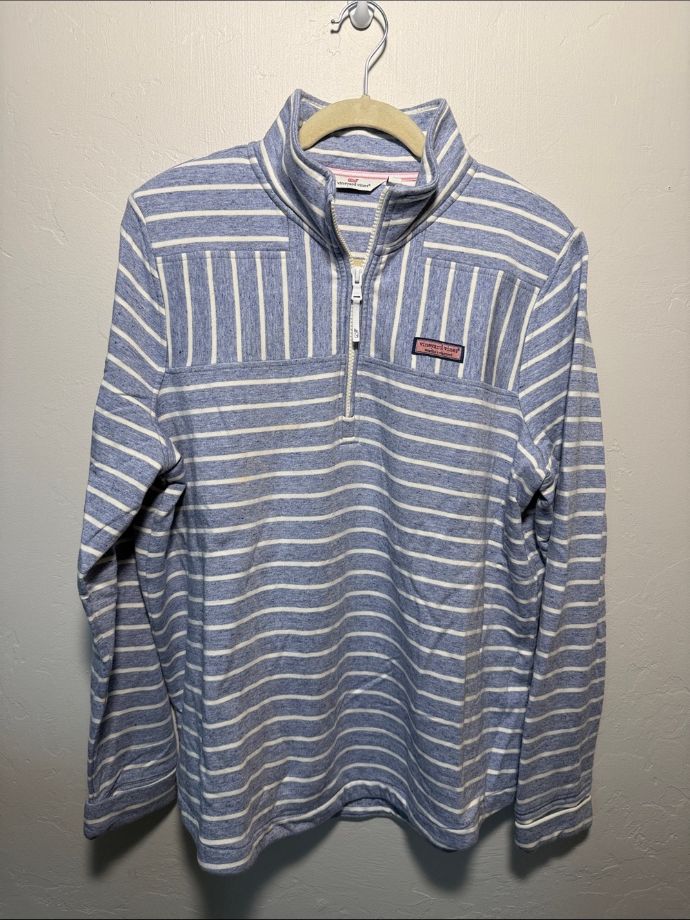 Vineyard Vines won Blue Stripe Quarter-Zip Pullover Sweater